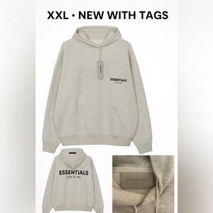 Essentials fear of god oatmeal hoodie XXL brand new with tags